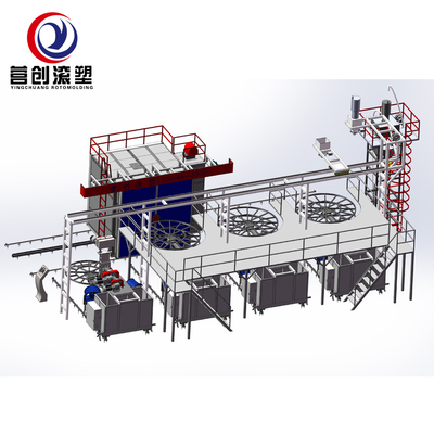 acheter Les bras multi font la navette la machine de Rotomolding pour les produits en plastique de LDPE LLDPE de HDPE du PE pp online manufacture