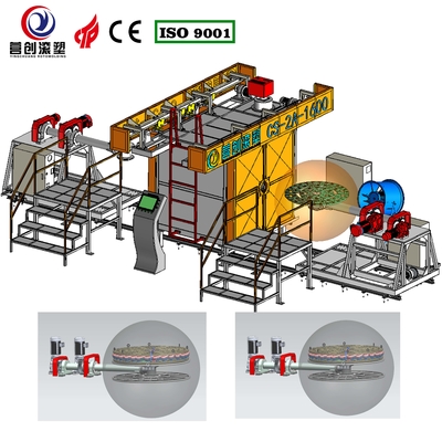 acheter Machine de rotomoulding automatique à navette avec commande PLC online manufacture