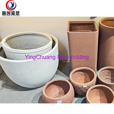 acheter Jardinière rotomoulée de forme personnalisée OEM, grand pot de fleur en plastique résistant aux intempéries pour le verdissement commercial du paysage fabrication en ligne