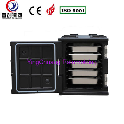 acheter YINGCHUANG Boîte isolée rotomoulée de type poignée noire OEM 75 L, armoire de transport de nourriture en mousse PU épaisse pour maintien chaud et froid de la poêle GN pour la cuisine centrale de la cantine de restauration fabrication en ligne