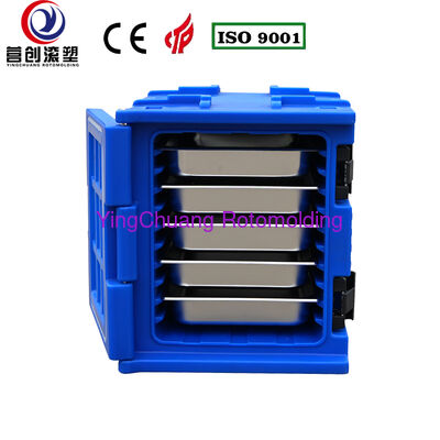 acheter YINGCHUANG Boîte isolée rotomoulée de type poignée bleue OEM 75 L, armoire de transport de nourriture en mousse PU épaisse pour maintien chaud et froid de la poêle GN pour la cuisine centrale de la cantine de restauration fabrication en ligne