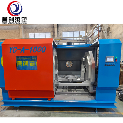 Machine de rotomoulding à chauffage électrique de 1000*1000 avec une capacité de charge de 100 kg / puissance totale de 50 kW