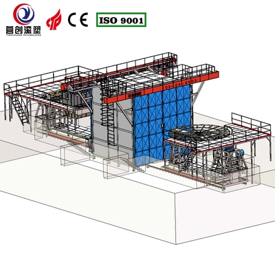 Mode de refroidissement Refroidissement à l'air Machines de rotomoulding de navette pour réservoir de stockage d'énergie électrolytique personnalisé