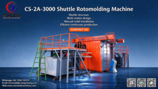 Machine de moulage par rotation à navette CS-2A-3000 | Conception multi-stations avec mol manuel simple et précis