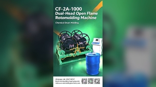 Machine de rotomoulage à flamme nue à double tête Yingchuang CF-2A-1000 | Contrôle précis de la température et inspection de la qualité