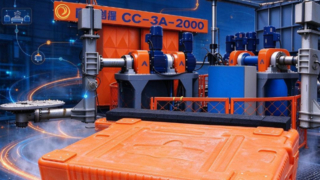 Machine de rotomoulage à tourelle CC-3A-2000 | Produire le corps et le couvercle du refroidisseur sur une seule machine | Yingchuang